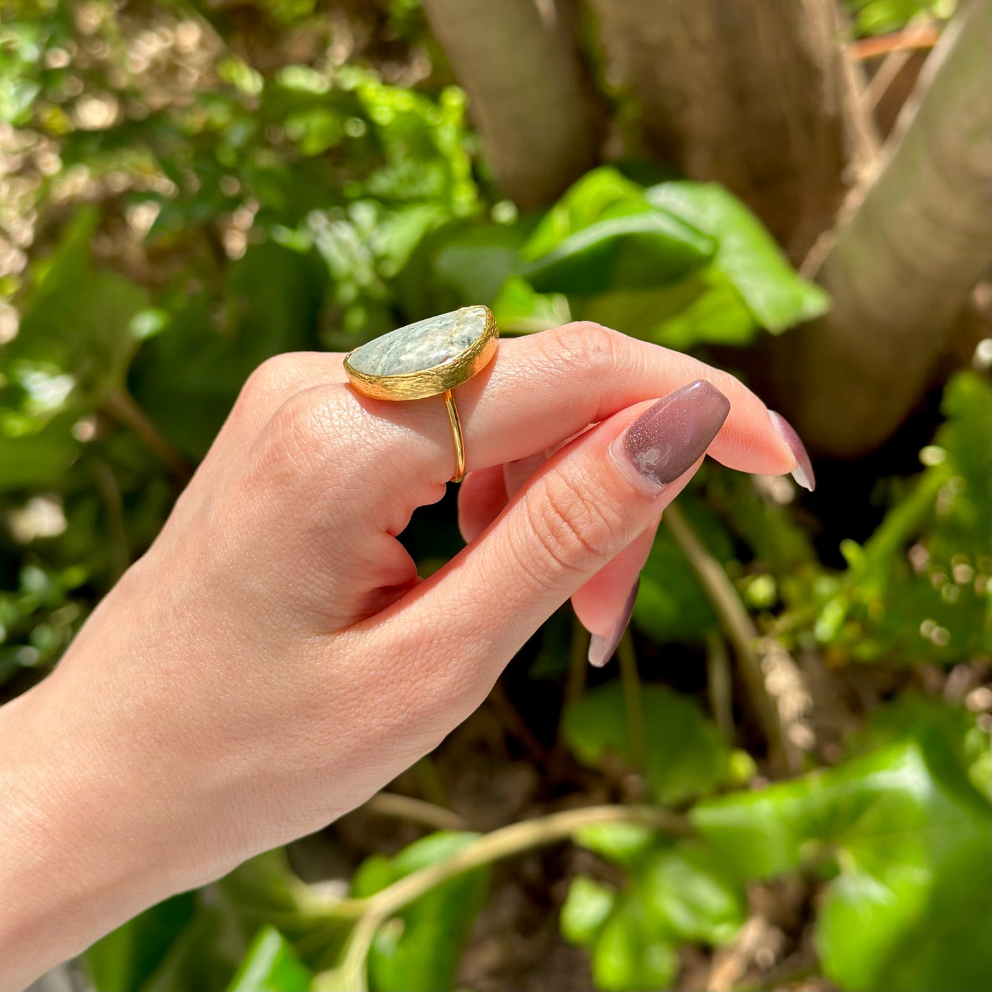 Brass 1stone ring