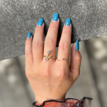 Silver925×Brass design ring 18