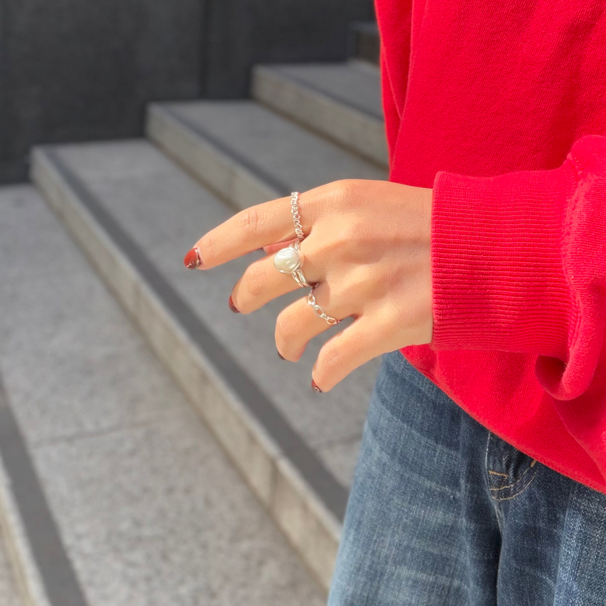Pearl design ring 11