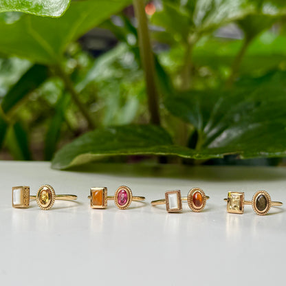 Brass 2stone ring 11