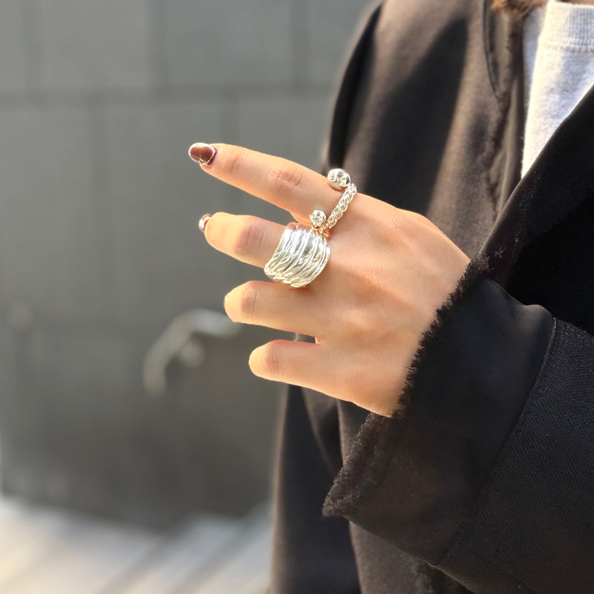 Silver925 plain ring 67