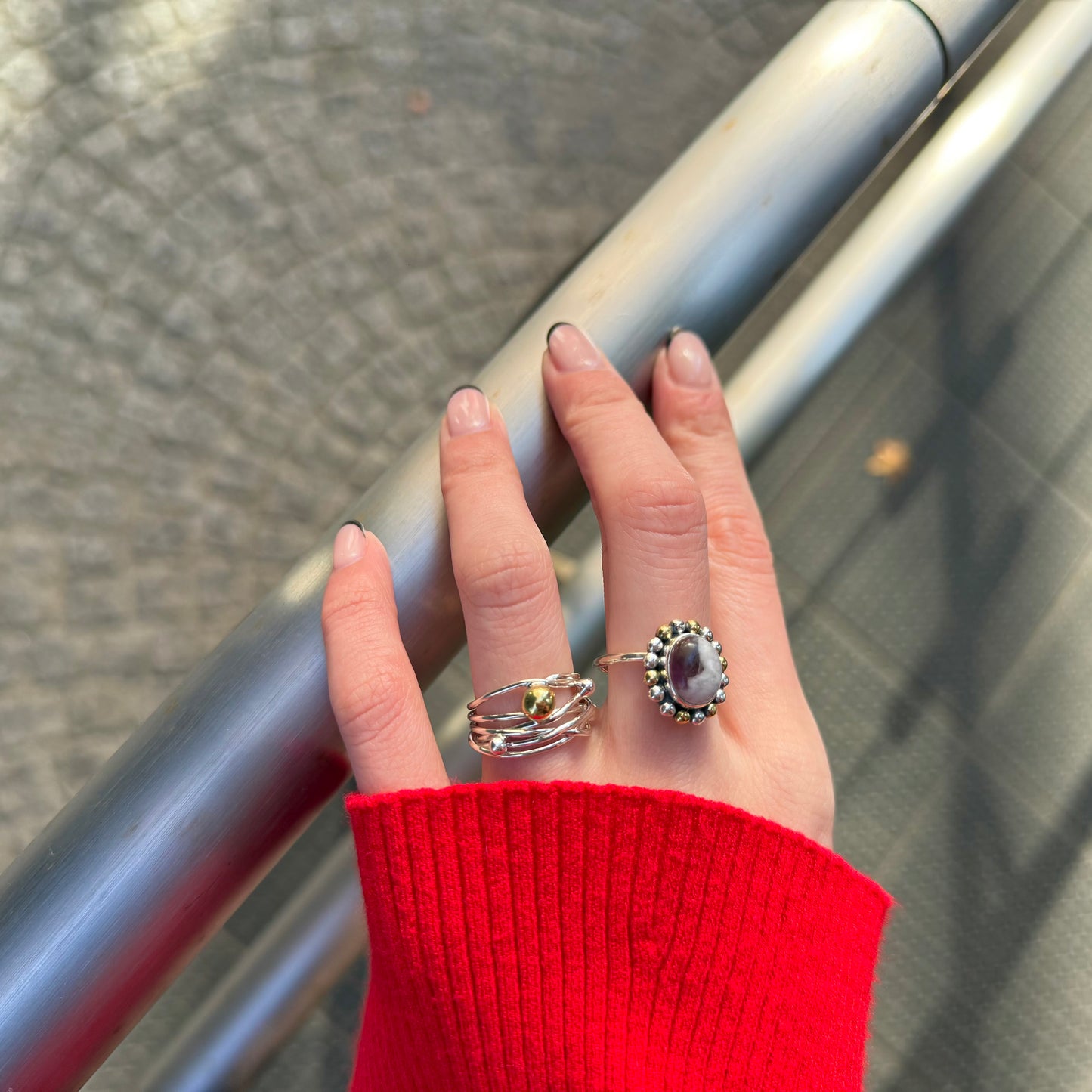 Silver925×Brass design ring 15