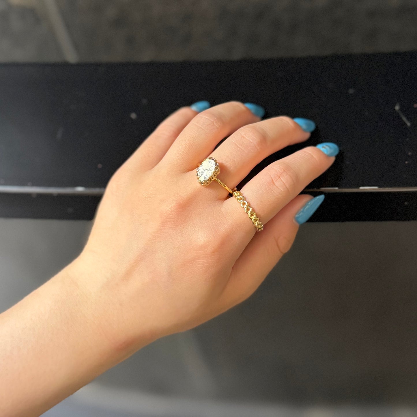 Brass design ring 13