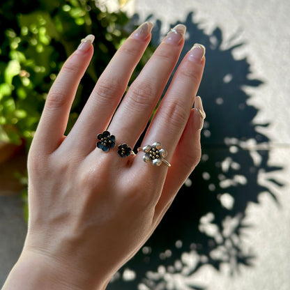 Flower plain ring
