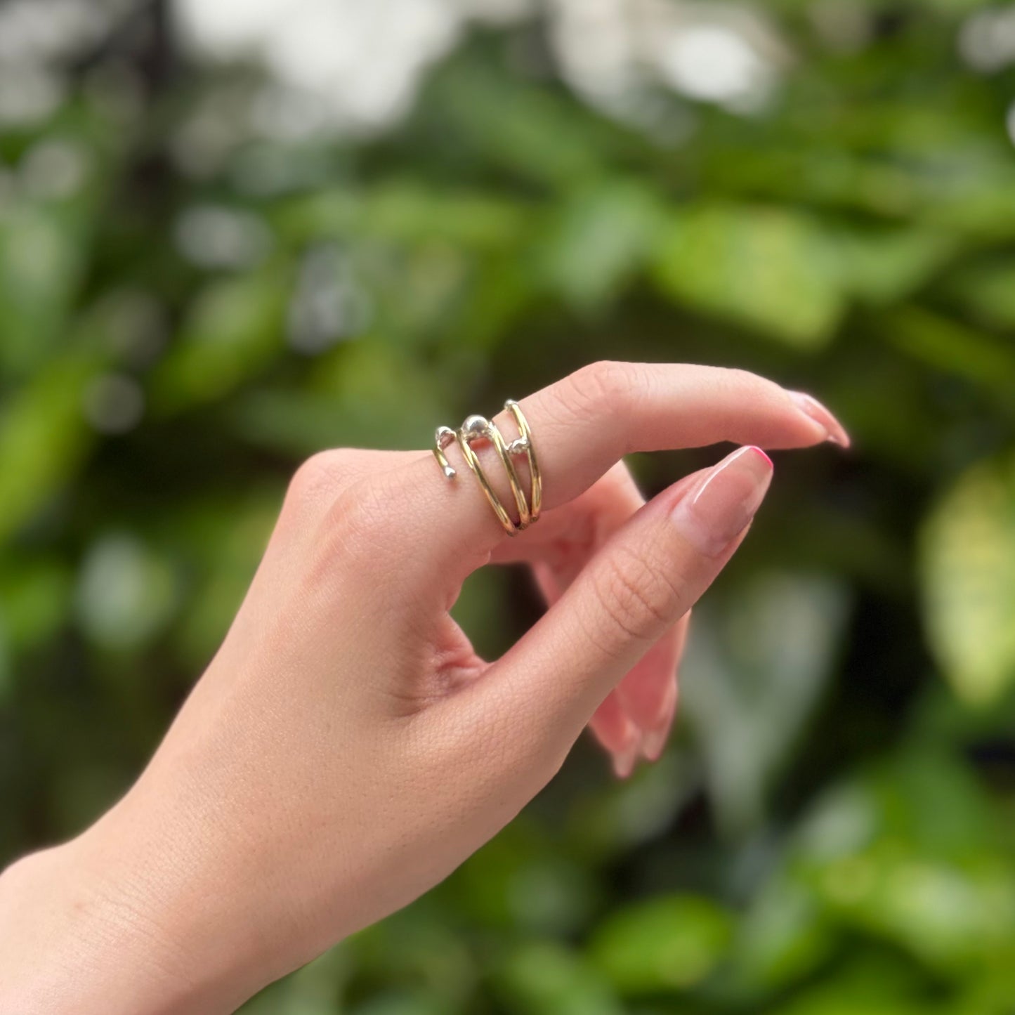 Silver925×brass plain ring 11