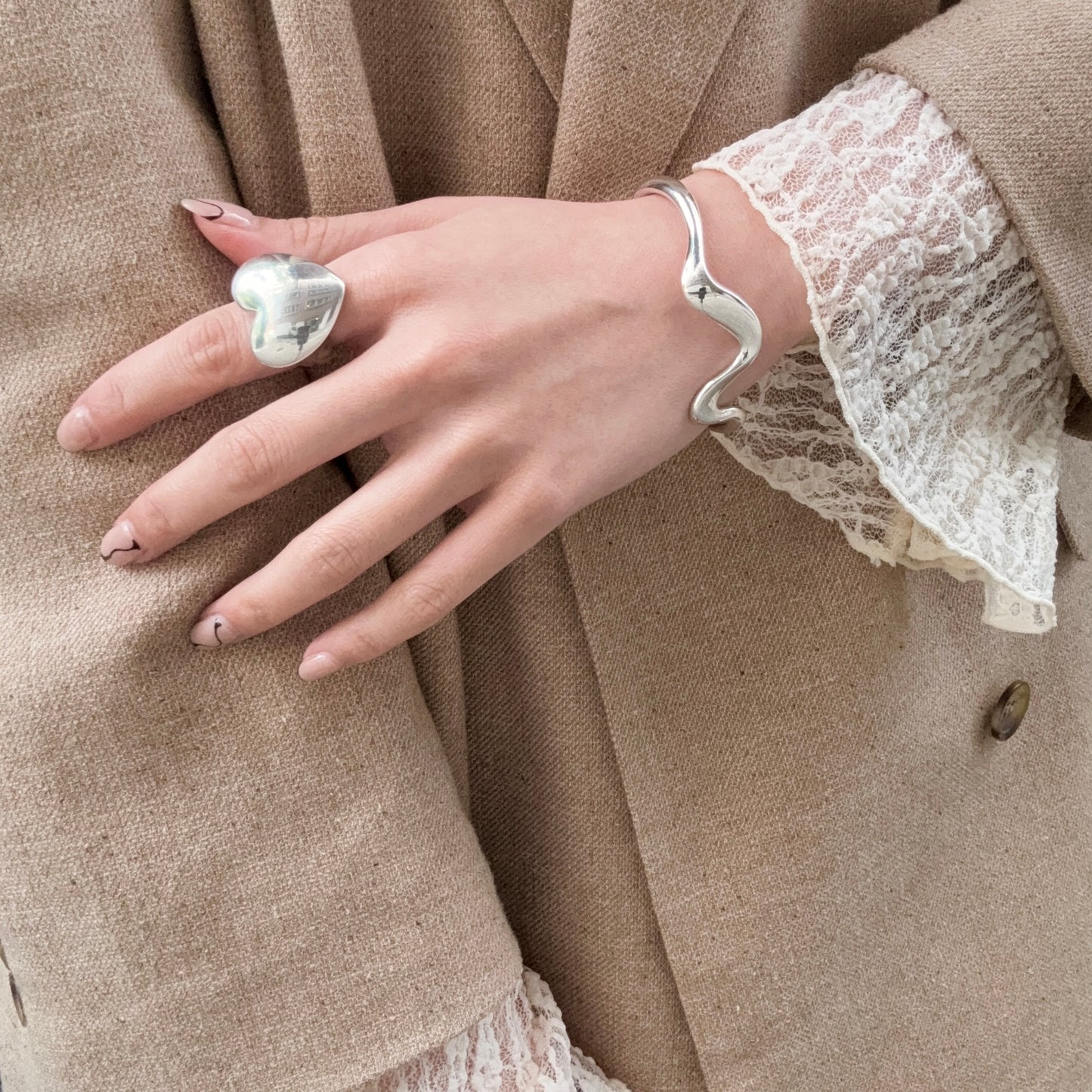 Silver925 plain bangle