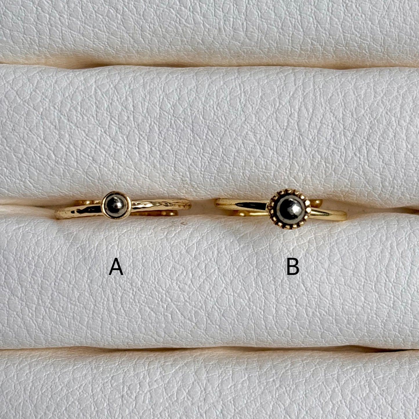 Brass petit ring〈Pyrite〉