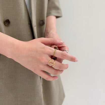 Brass plain ring 17