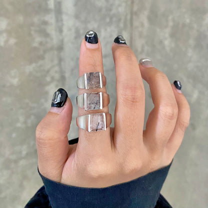 Silver925 square ring 7