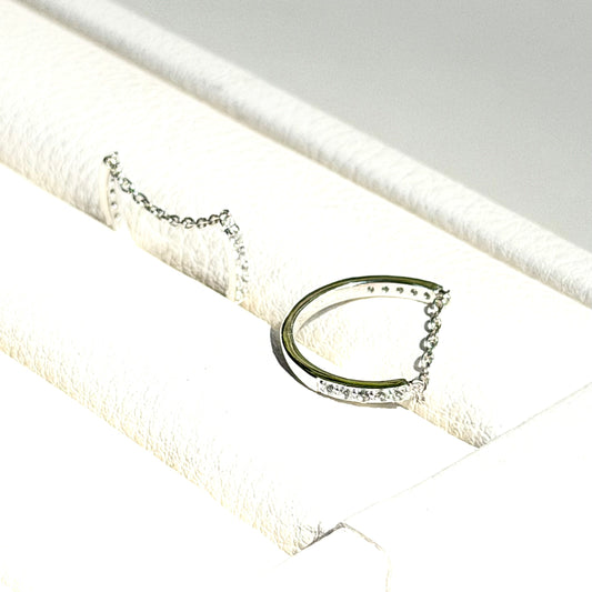 〈オンライン先行再入荷〉White topaz ring