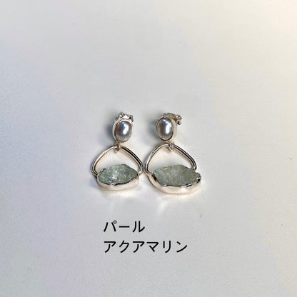 Silver925 2stone pierce