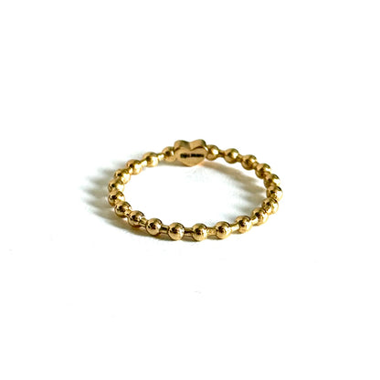 Brass Heart plain ring 7