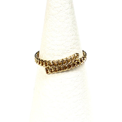 Brass Heart plain ring 17