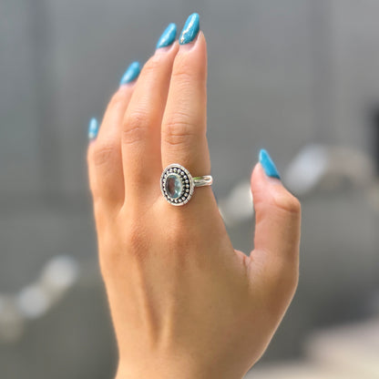 Blue topaz ring