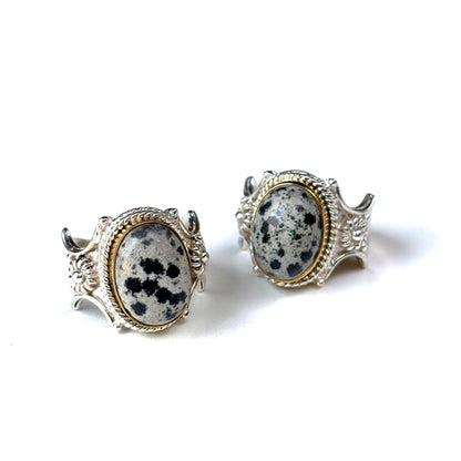 Connect ring〈 Beige & Black〉