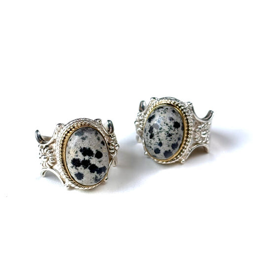Connect ring〈 Beige & Black〉
