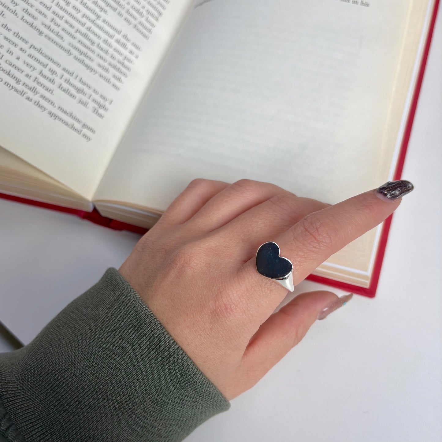 Heart plain ring 54