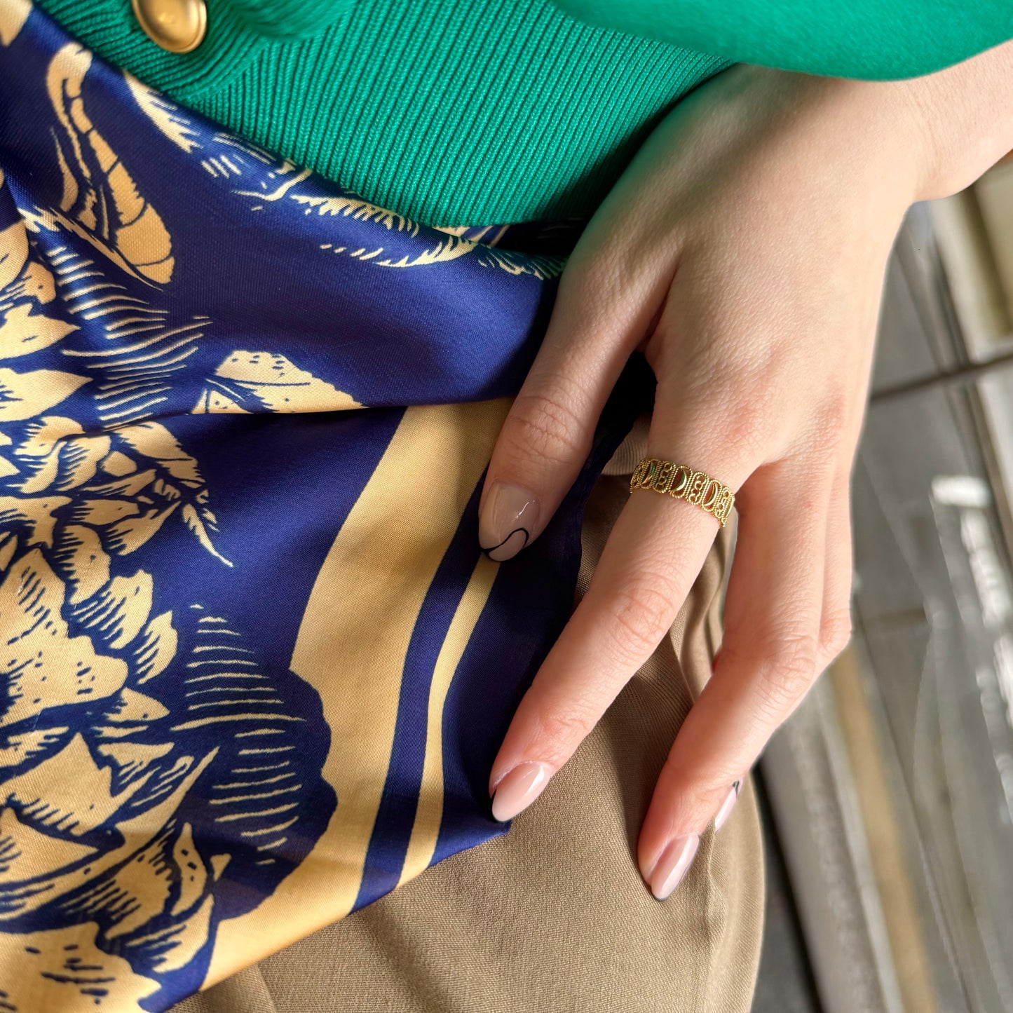 Brass Moon plain ring 1