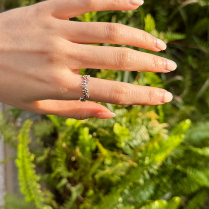 Flower plain ring 10