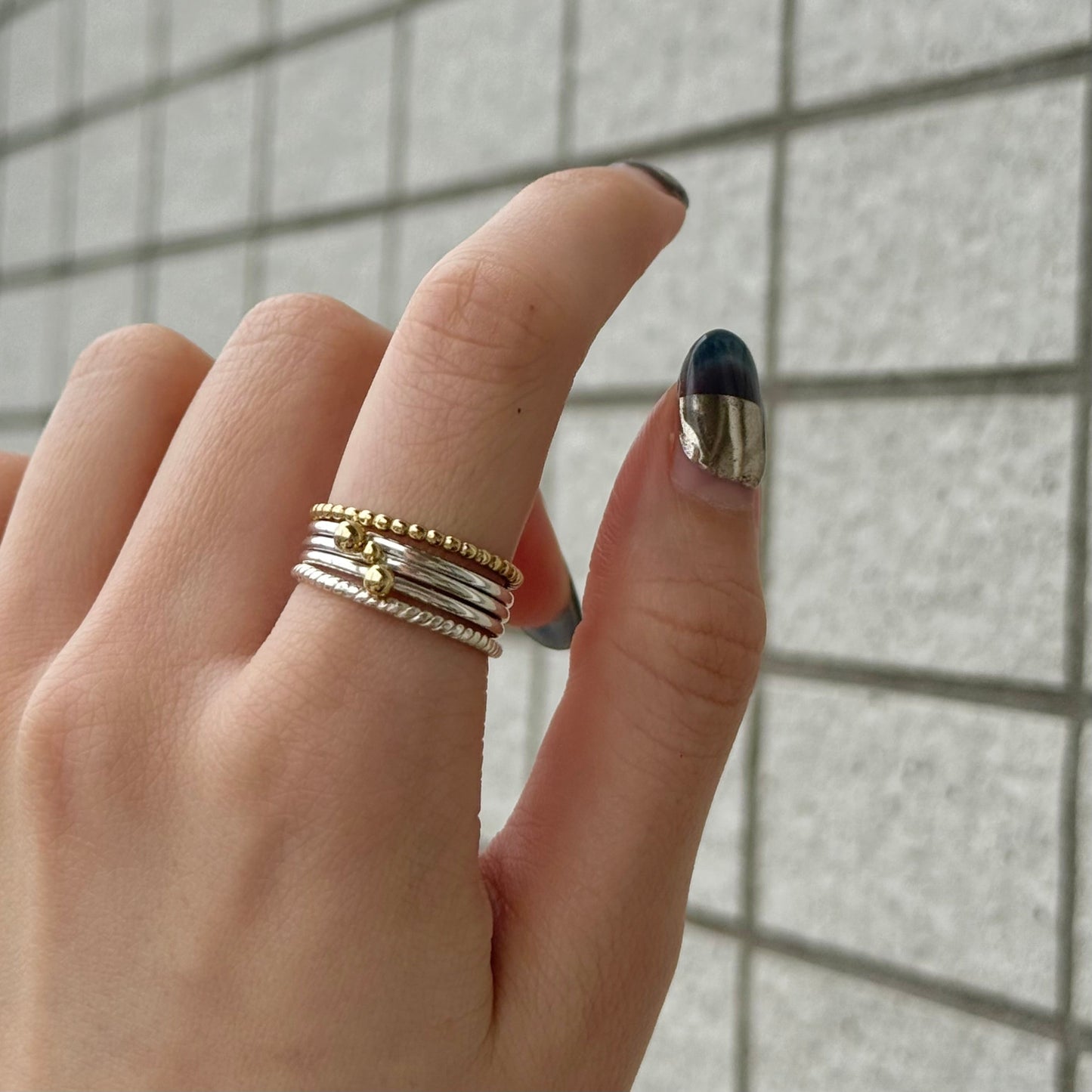 【6/21販売終了】《オンライン先行》Silver925×brass stacking plain ring