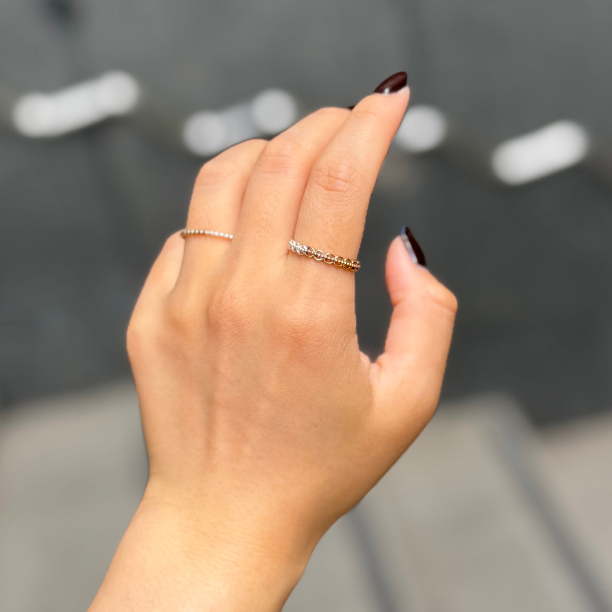 Silver925×brass plain ring 15