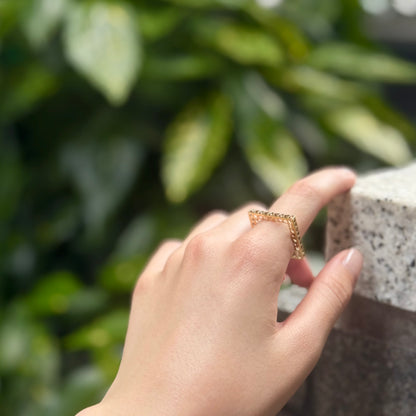 Brass Heart plain ring 14
