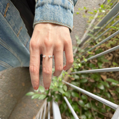 Silver925 2stone ring 1