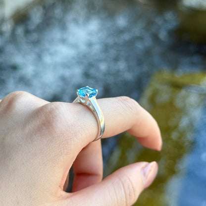 Swiss Blue topaz ring