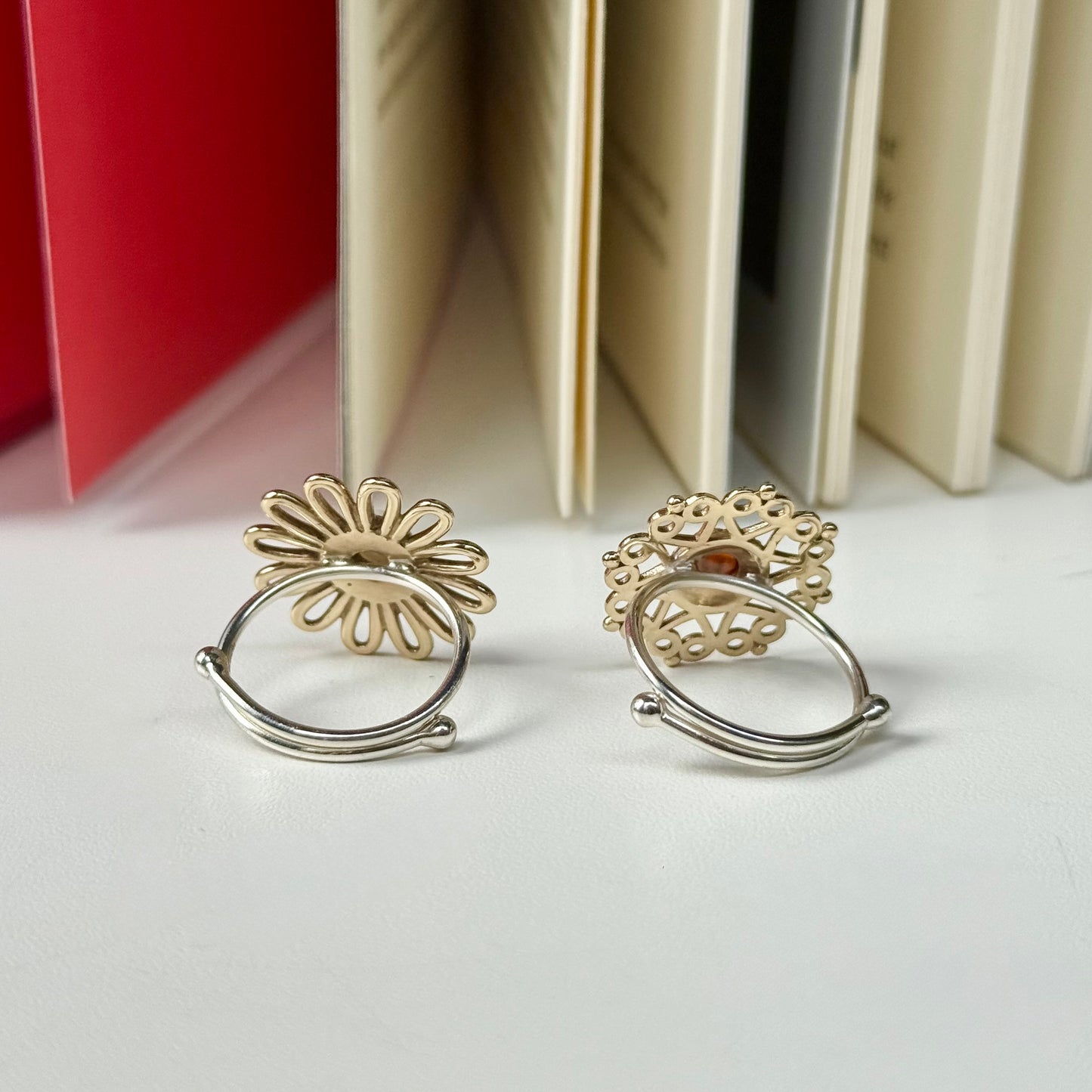 Flower design ring 13