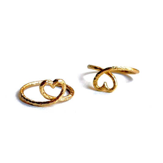 Brass Heart plain ring 5