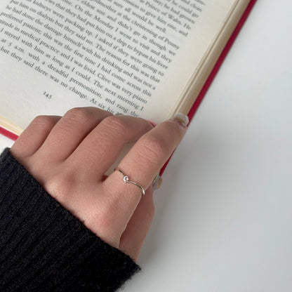 White topaz ring 5