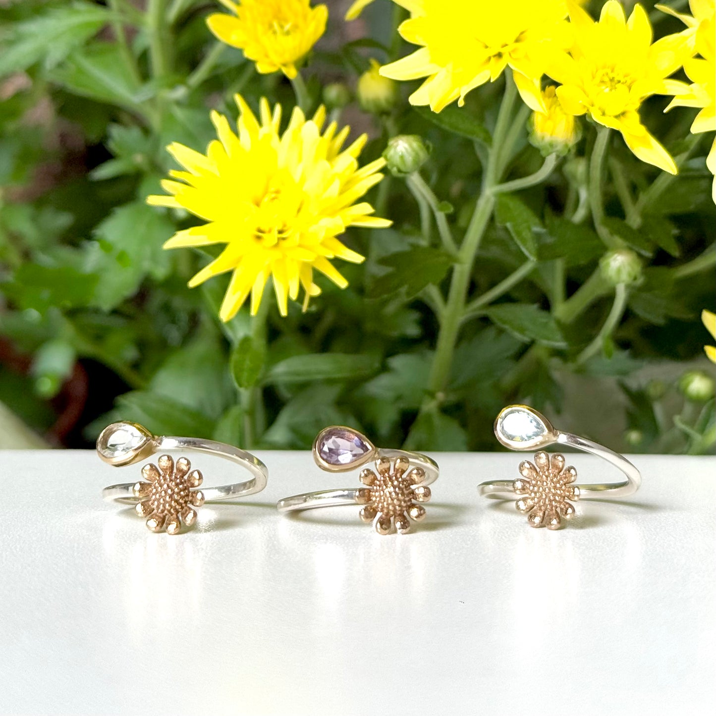 Flower design ring 21