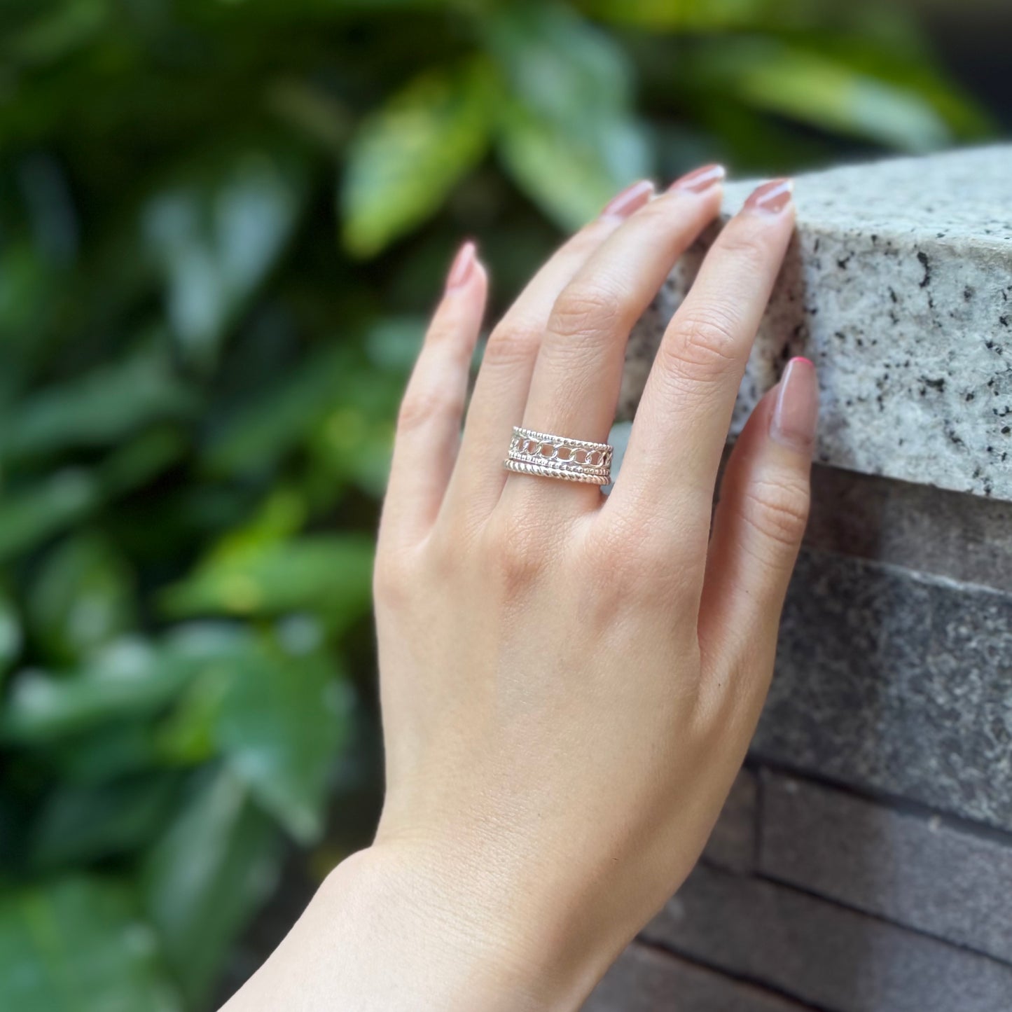 Silver925 plain ring 43