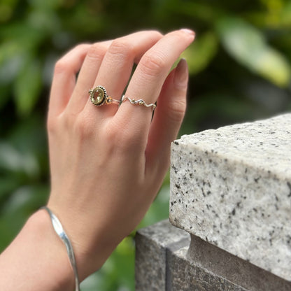 Silver925×brass plain ring 18