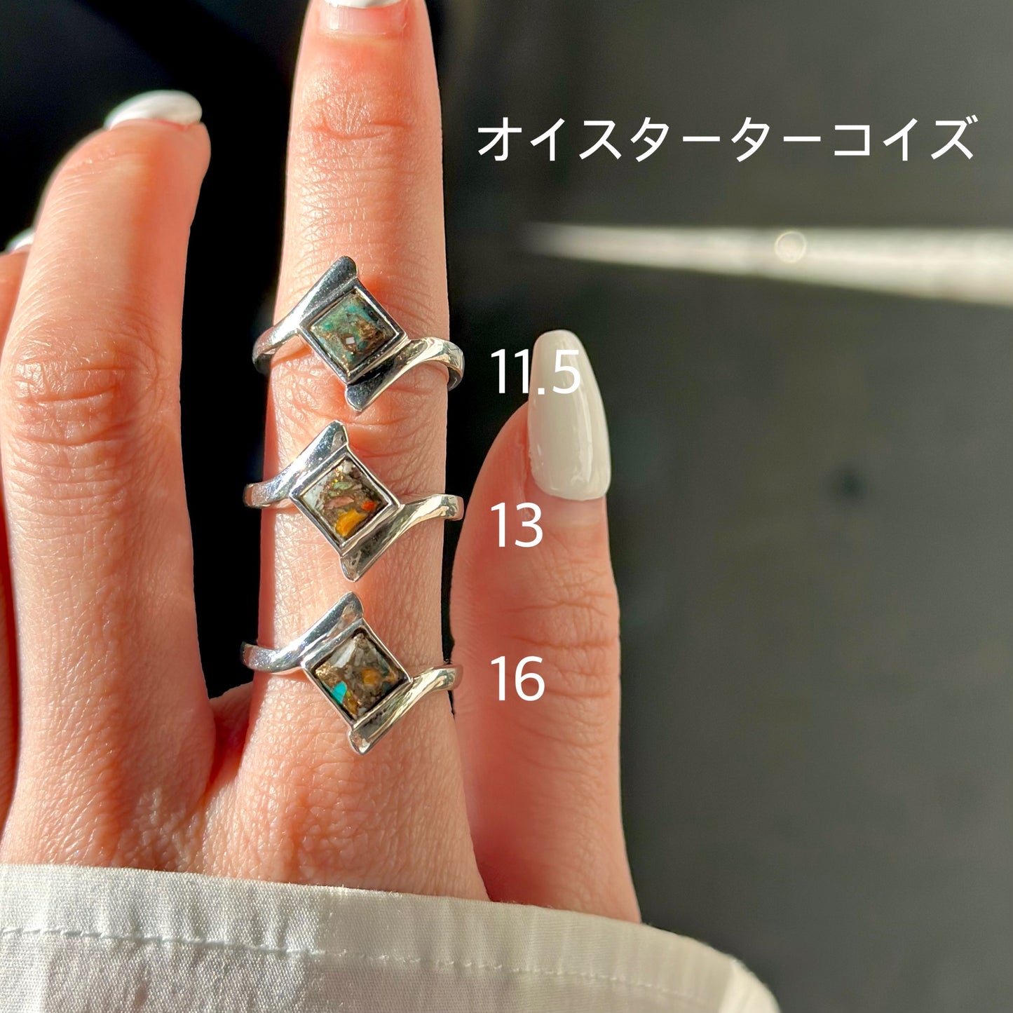 Silver925 square ring 3