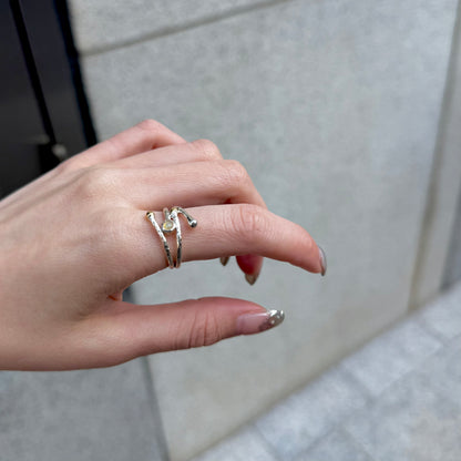 Silver925×Brass design ring 13