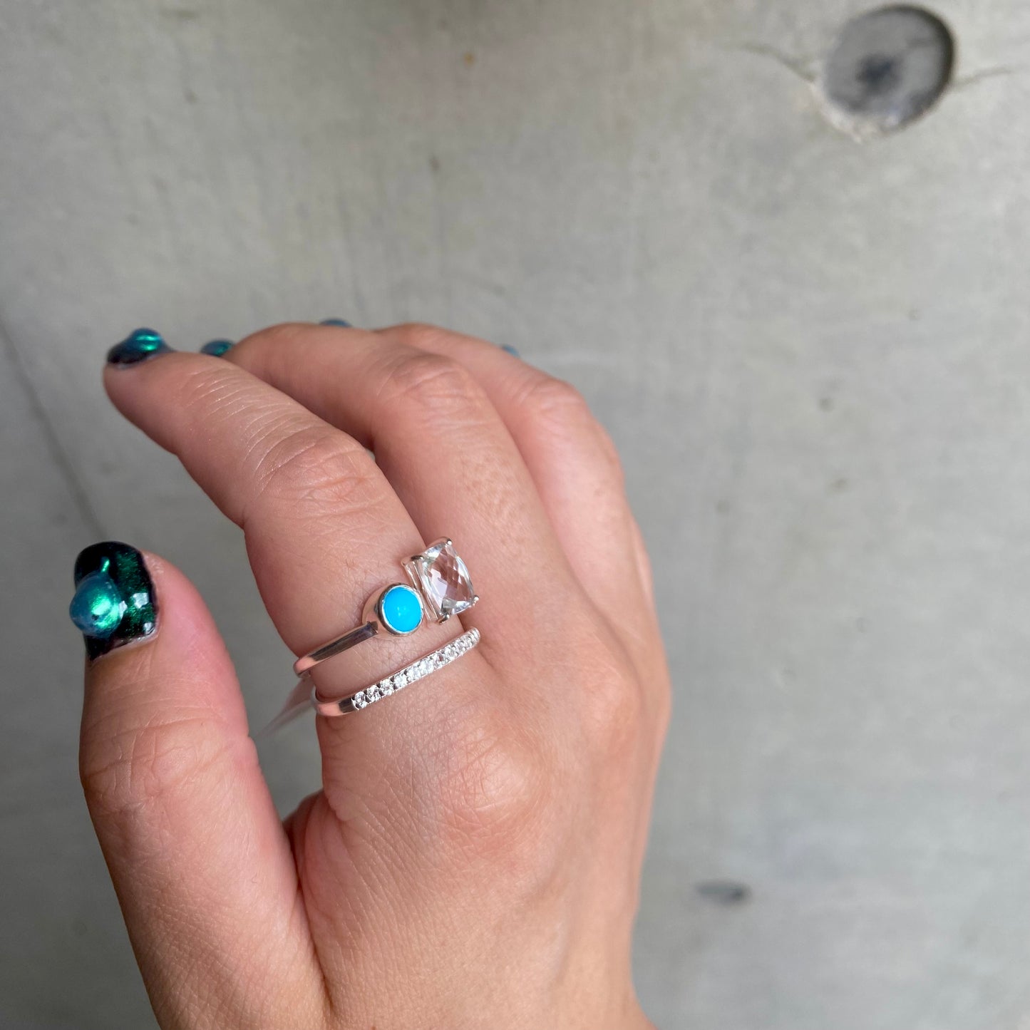 【poco】Turquoise  design  ring 6