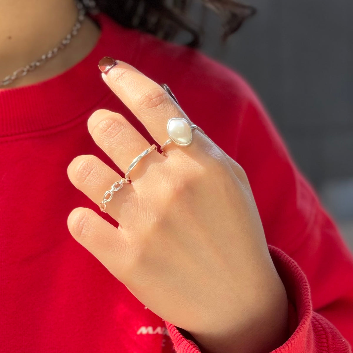 Pearl design ring 11