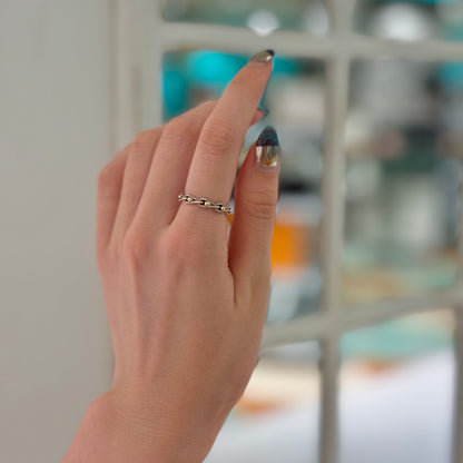 【Bijumam poco】Silver925×18K plain  ring 2