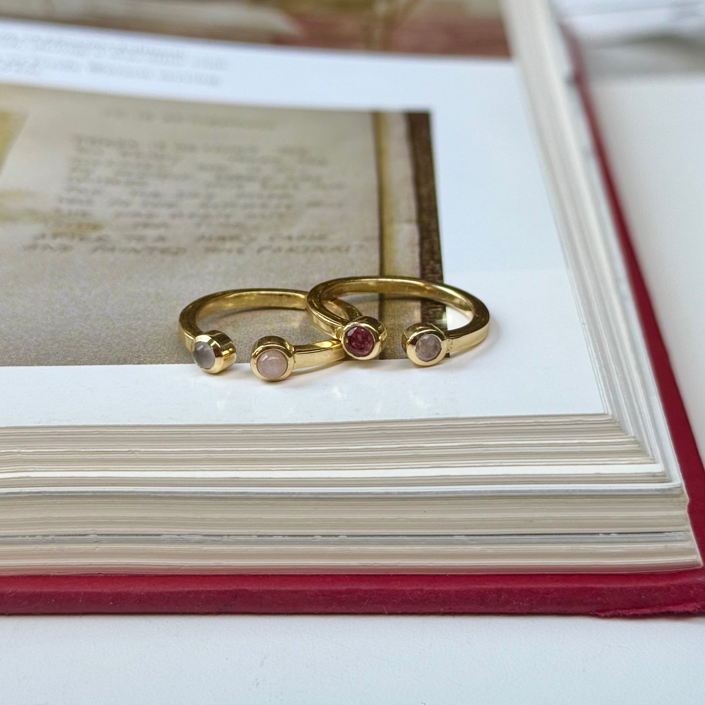 Brass 2stone ring 12