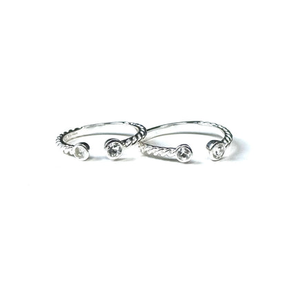 White topaz ring 7