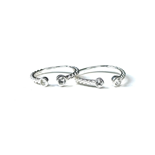 White topaz ring 7
