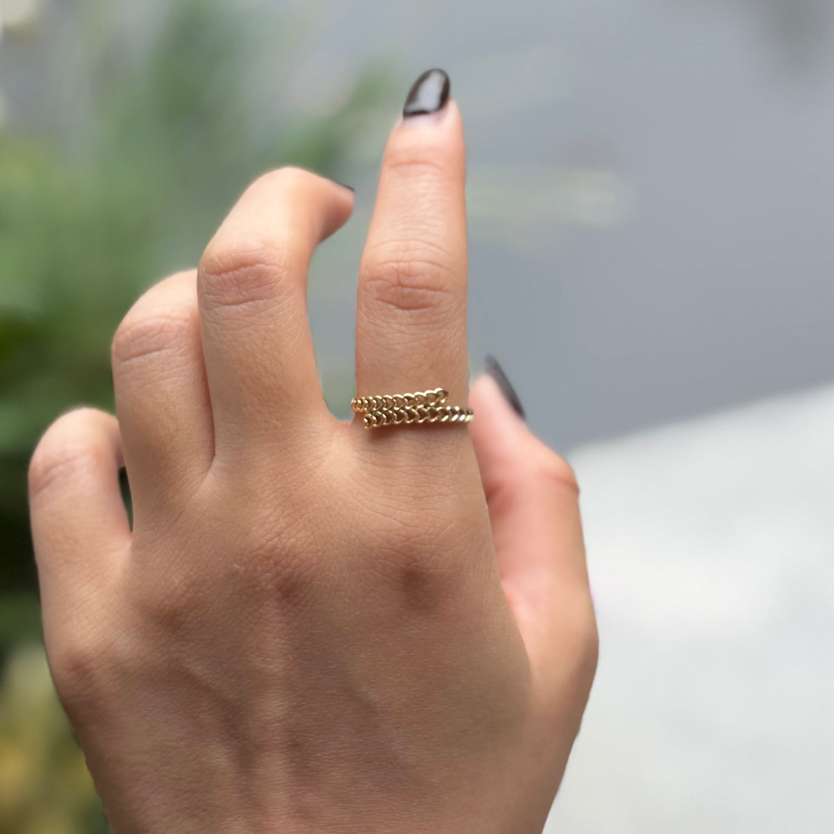 Brass Heart plain ring 17