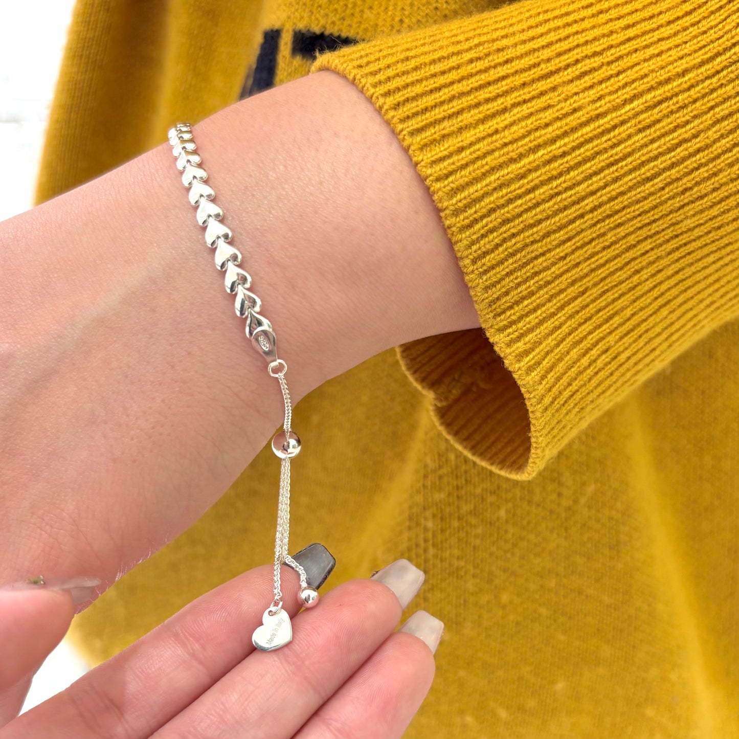 Silver925 chain  bracelet〈Heart〉