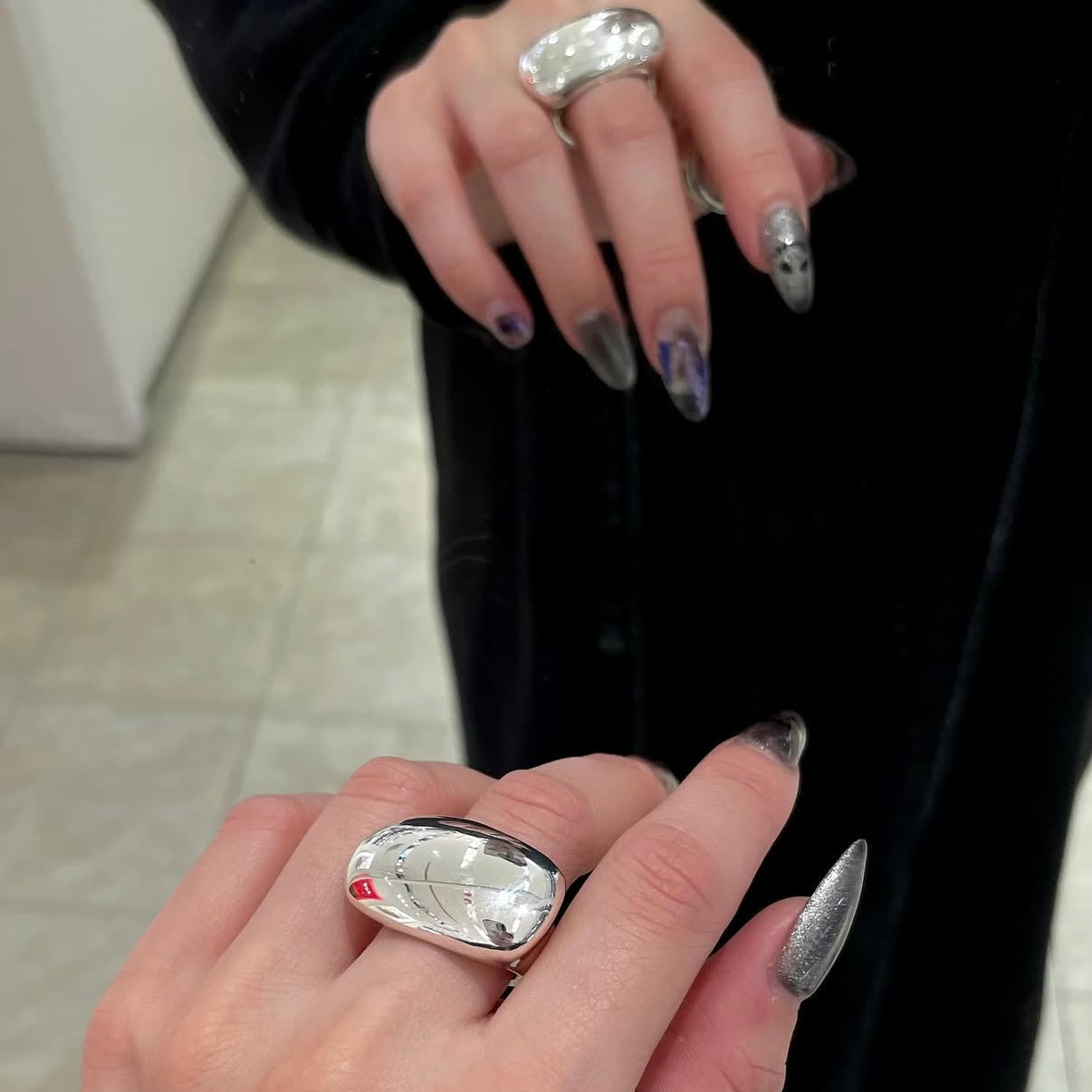 Silver925 plain ring 54