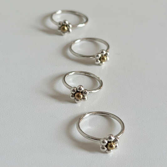Flower plain ring 19