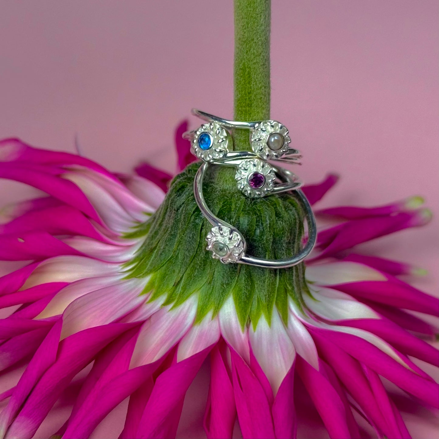 Flower design ring 9