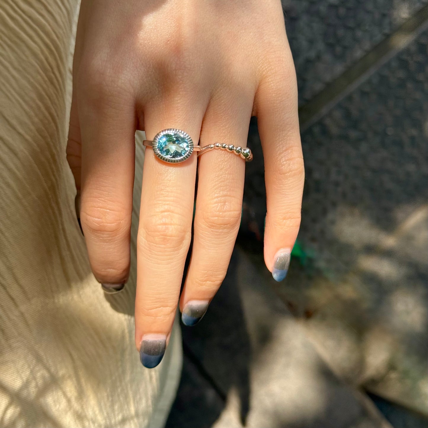 Silver925 1stone ring 8