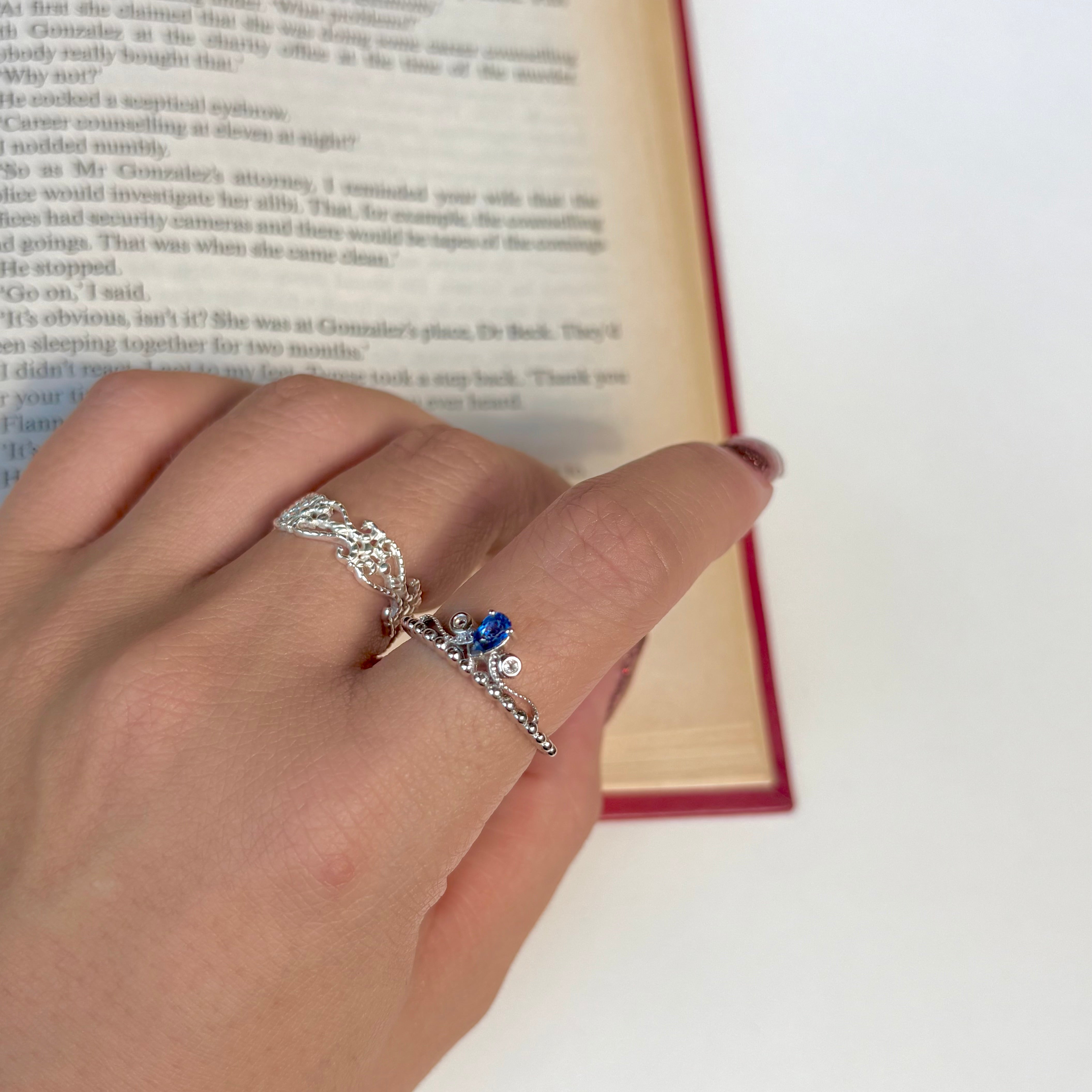 ビジュマムポコBijumam poco ガーネット カイヤナイト シルバーリング Biju mam poco】Tiara ring -Madira Citline-