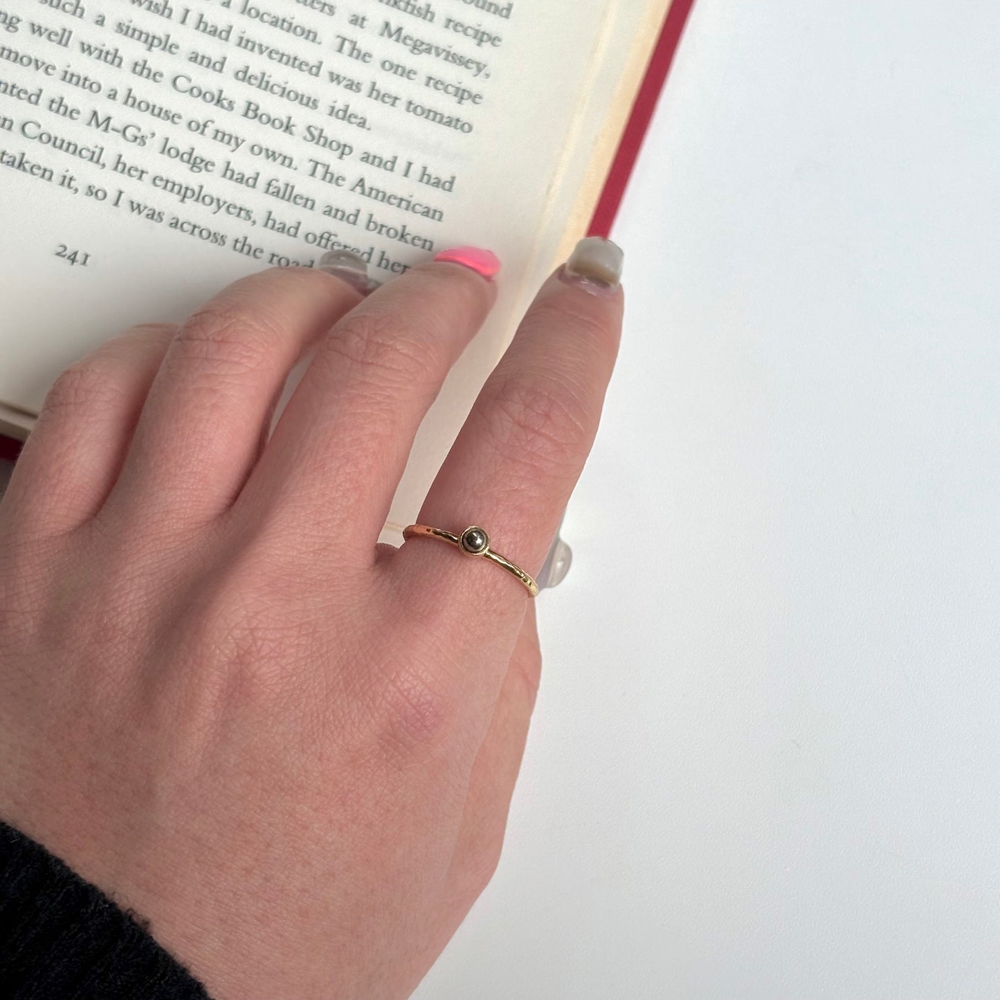 Brass petit ring〈Pyrite〉